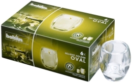 Bolsius - Relight Holder Oval - Transparent - 6 pieces