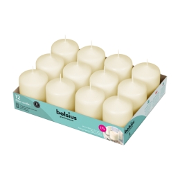 Bolsius - Pillar candles - 80/60 - Ivory - 12 pieces