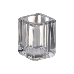 Bolsius - Tealight & Clear Cup Holder - Square - Transparent - 6 pieces