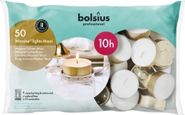 Bolsius - Maxi Tea Lights - 10 hours - 50 pieces